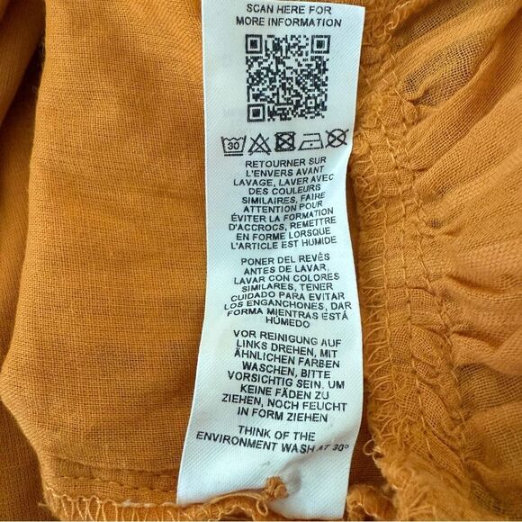 ASOS Mustard Yellow Wrap Dress with Ruffle Hem Size 14 - Picture 9 of 9